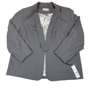 Calvin Klein Womens Open-Front Jacket 22w